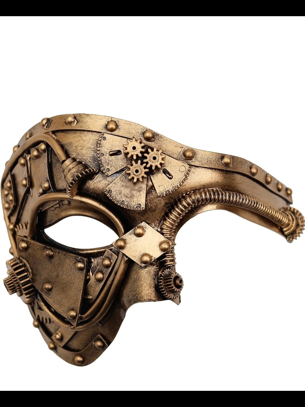 Steampunk Bronze Half-Face Mask for Men